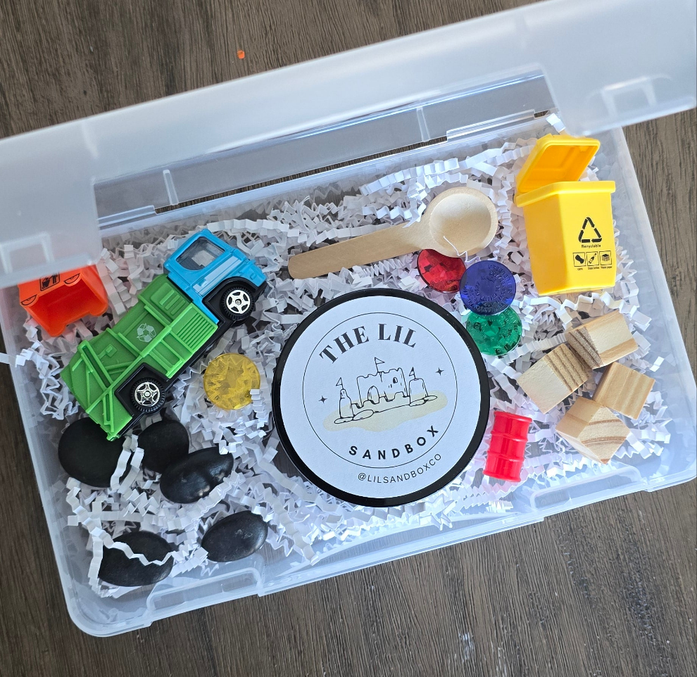 Lil Sandbox Trash Truck Sensory Sand Box