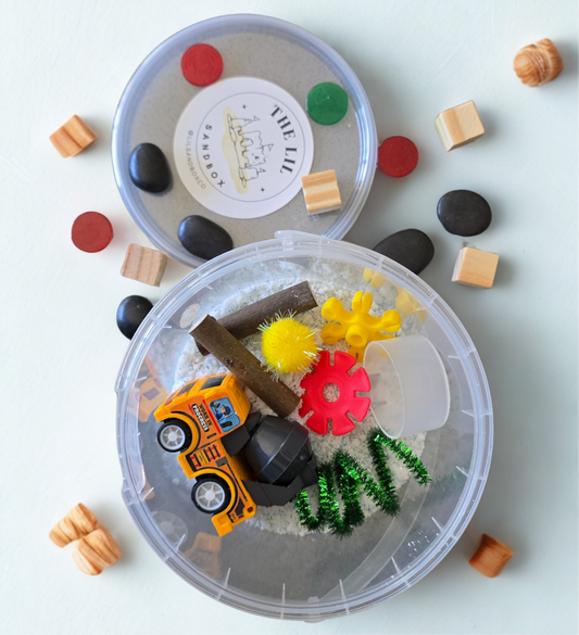 Lil Sandbox Construction Sensory Sand Pail