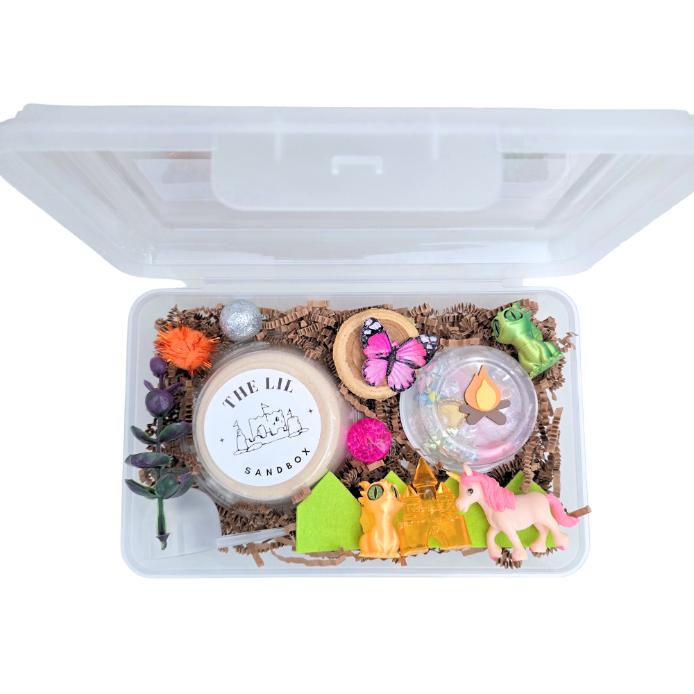 Lil Sandbox Small Sensory Kit - Dragons & Unicorns