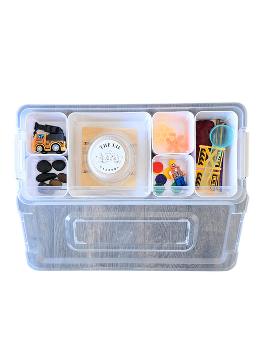 Lil Sandbox Construction Large Sensory Box Kit